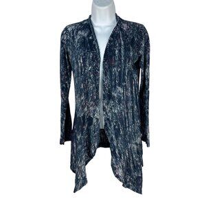 Xhilaration Navy Open Front Waterfall Cardigan Draped Lightweight Size Small